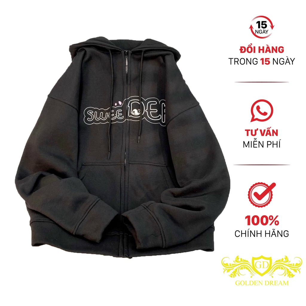 Aó Khoác Nỉ SWEE DER Nón 2 Lớp Mẫu HOT Thời Trang Teen Năng Động GD866