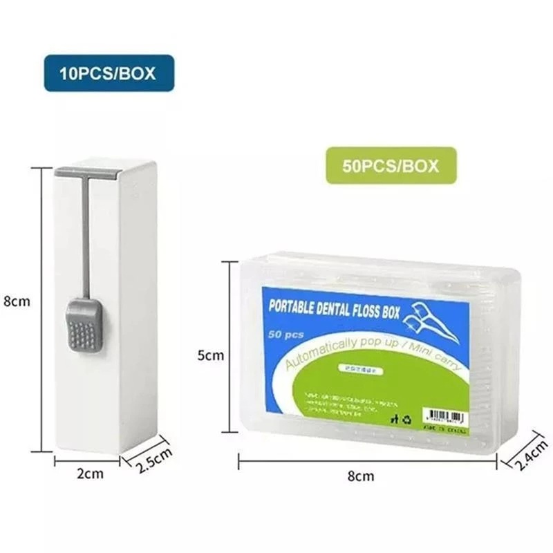 Hộp 50 Giá Đỡ Cuộn Chỉ Nha Khoa Tự Động Dùng Một Lần