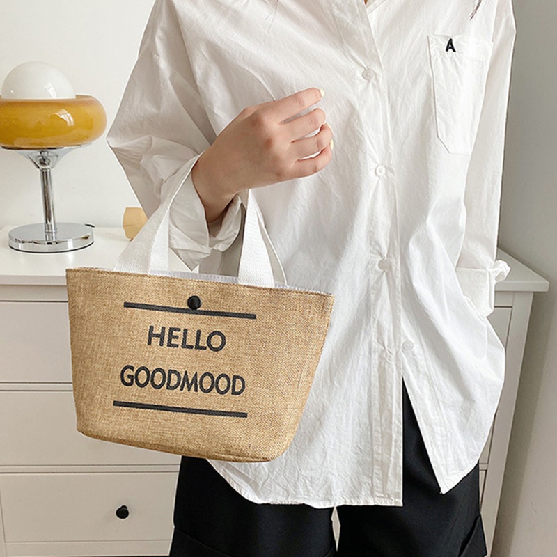 Youyo Túi Xách Đan Rơm Thủ Công In Chữ Đi Biển Thường Ngày Dành Cho Bạn Gái