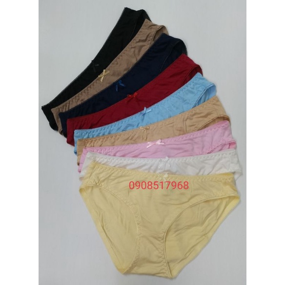 Combo 10 Quần lót nữ cotton trơn mềm mịn, co giãn tốt, quần lót học sinh, sinh viên