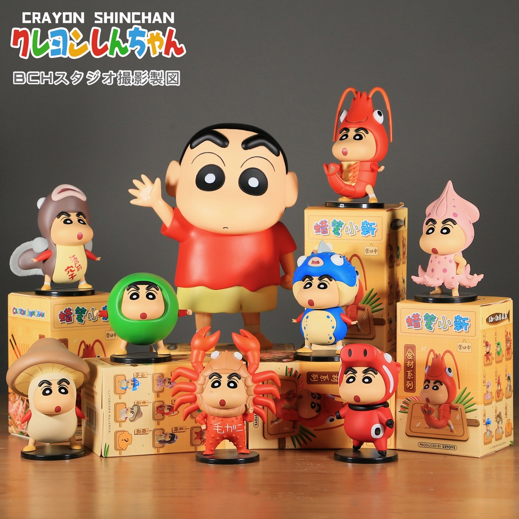 Set 8 Mô Hình Cậu Bé Bút Chì Shin Chan Trang Trí Bánh Kem Sinh Nhật