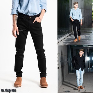 Quần jean nam co giãn routine dáng skinny quần bó ống côn