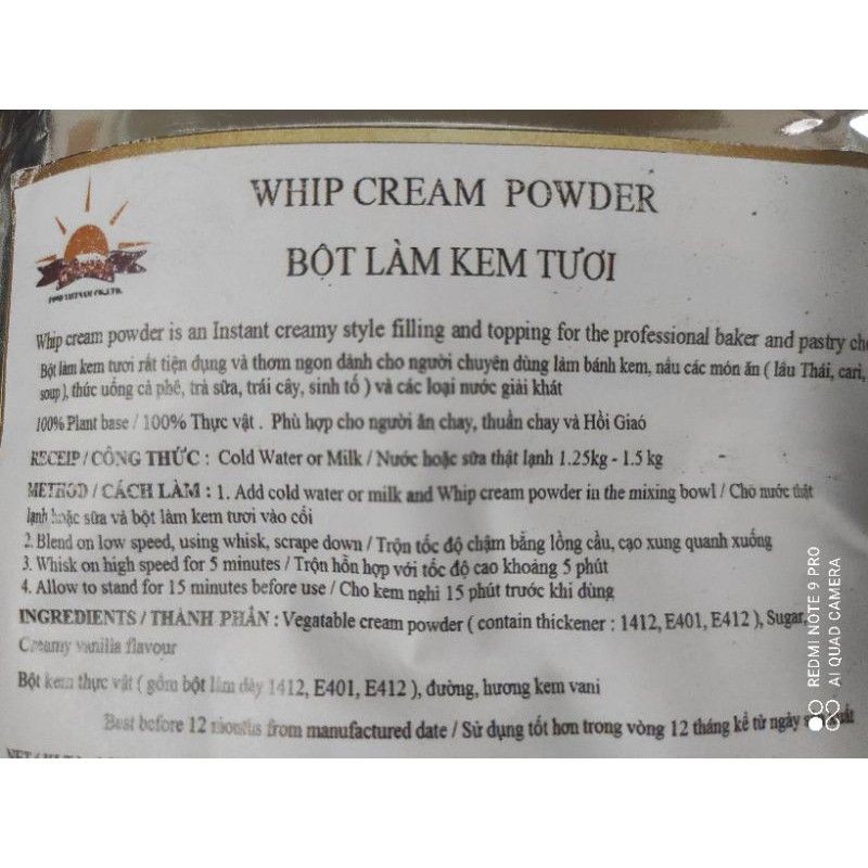 Bột whipping cream vn/Úc/malaysia 100g | BigBuy360 - bigbuy360.vn
