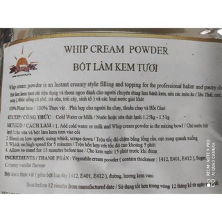 Bột whipping cream - Bột làm kem tươi Úc/malaysia/vn 500g