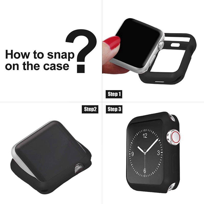 【Apple Watch Case】Ốp đồng hồ silicone mềm nhám cho Apple Watch 1 2 3 4 5 6 se ( 38mm 40mm 42mm 44mm)