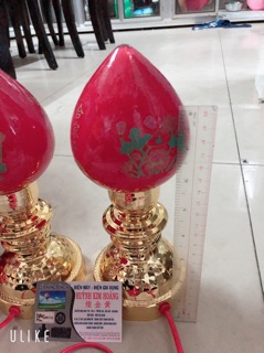 ĐÈN THỜ TRÁI ĐÀO 4, 26CM ( 1 CẶP )