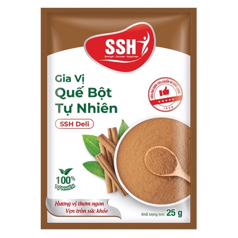 GIA VỊ QUẾ BỘT TỰ NHIÊN SSH DELI 25G/ BỘT QUẾ