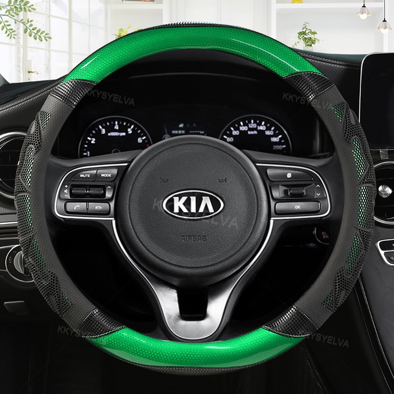 Bao Da Bọc Vô Lăng Xe Hơi Kia Ceed Sportage Picanto Cerato Seltos Soul Rio 3 4 5 38CM