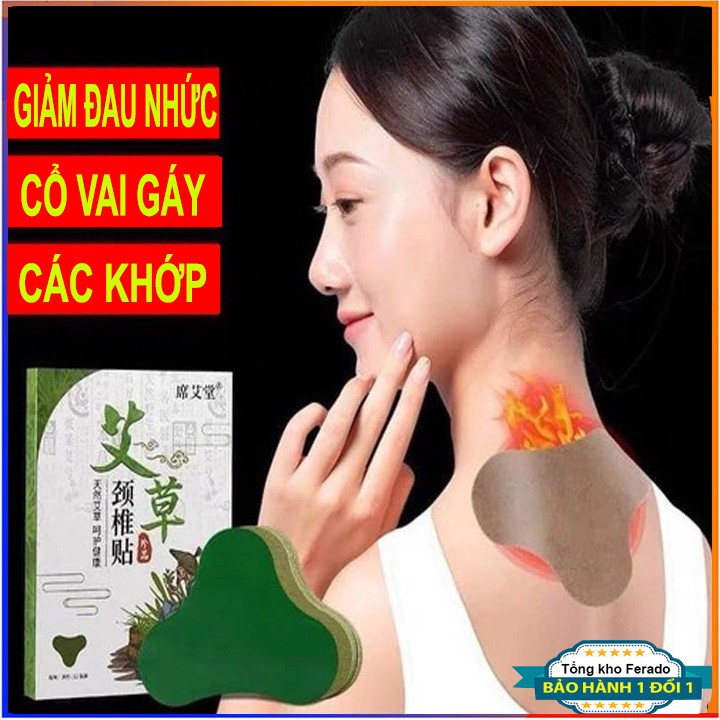 Miếng Dán Vai Gáy Ngải Cứu Đông Y Thảo Dược  Hộp 12 Miếng