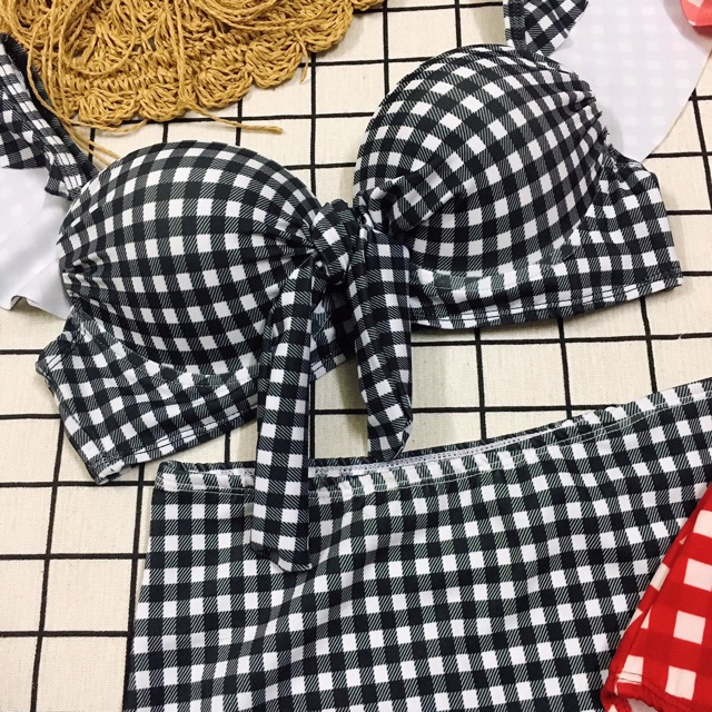 Bikini cúp ngực caro cánh tiên