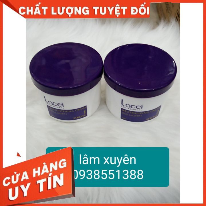 THUỐC DUỖI TÓC LACEI COLLAGEN TÍM 500ML X 2  CHĨNH HÃNG  MỀM BÓNG KHÔNG KẸP NHIỆT BÓNG MƯỢT DÙNG CHO CÁ NHÂN TẠI NHÀ..