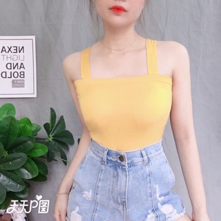 Áo thun 2 dây bản to (CÓ MÚT LÓT)