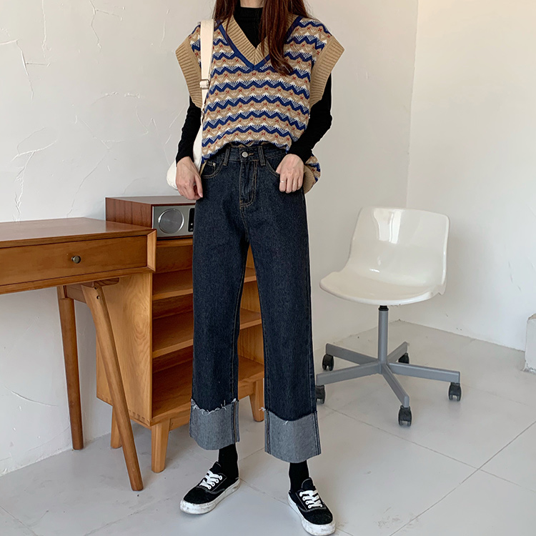 Quần Jean Lưng Cao Thiết Kế Co Giãn 38763 Thiết Kế Thời Trang