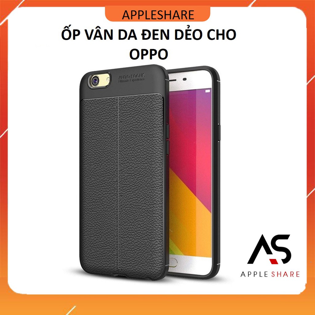 Ốp lưng Oppo Vân Da đen dẻo Reno 3/5/6/2F/A16/A74/A94/A93/A91/A1k/F3/A16k/A54/ A52/A92/A31/F11 Pro/ A12/F9/A7/A5s/A39