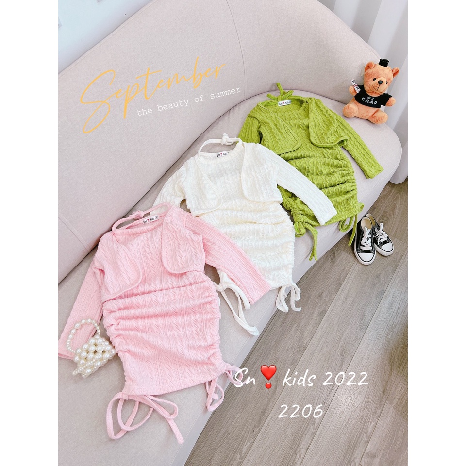 SIZE 10-28KG: Set váy + áo khoác len cực xinh yêu, chảnh cho bé gái- SVAL