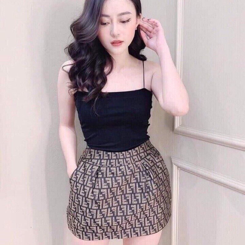 Áo Bra 2 Dây Sợi Bún Dáng Body Chất Cotton Phong Cách Hàn B01