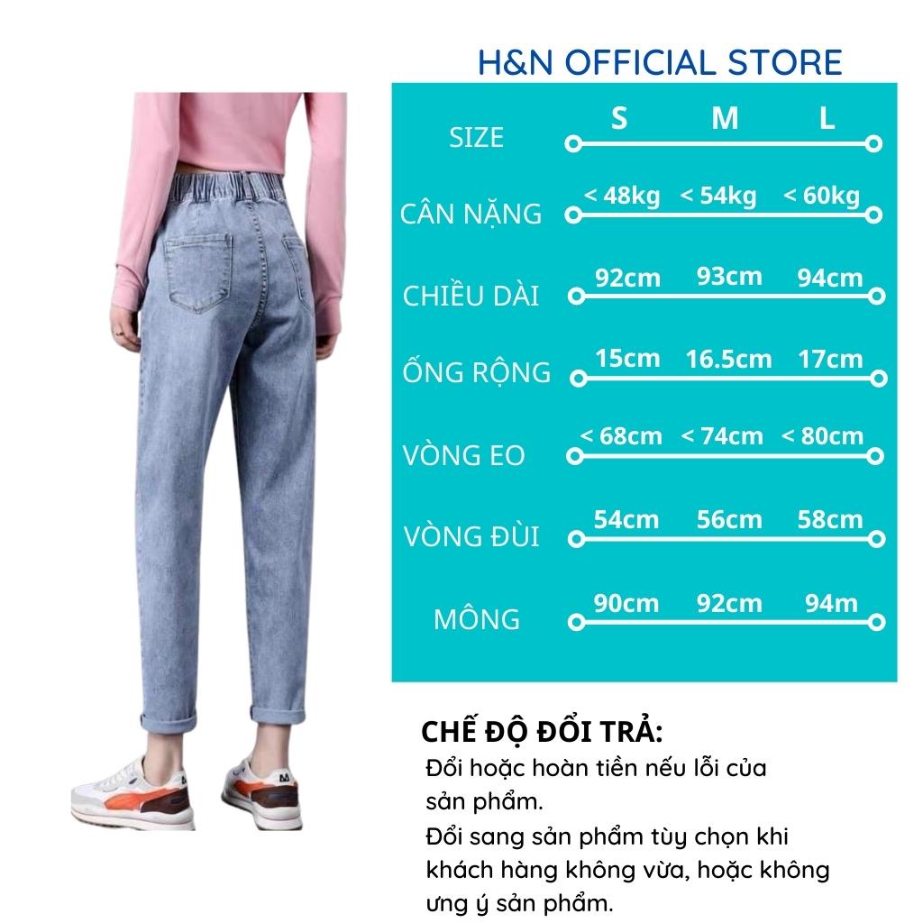Quần baggy jean nữ quần bò nữ lưng cao chun sau phong cách hàn quốc HN Clothing Q3 | WebRaoVat - webraovat.net.vn