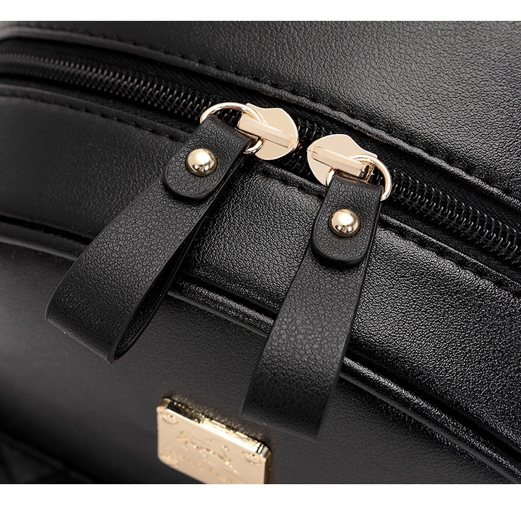 Balo CHUWANGLIN từ da họa tiết đường kẻ hình thoi thời trang cho nữ