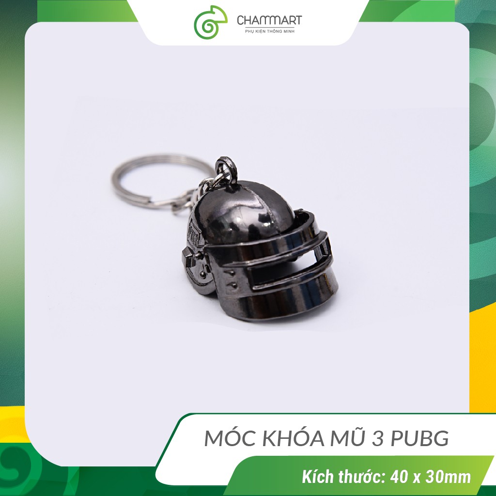 Móc khóa pubg mũ 3 cosplay mô hình mũ bảo hiểm không gỉ cực ngầu