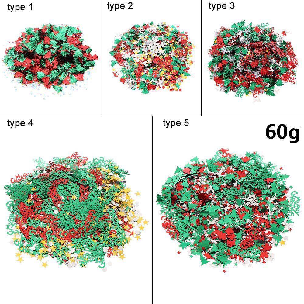 ZAIJIE24 60g Lá Thiếc Trang Trí Giáng Sinh