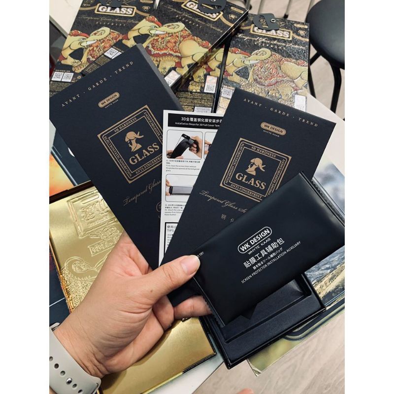 KÍNH SIÊU CƯỜNG LỰC CHỐNG BÁM VÂN TAY WK Elephant Con Voi chính hãng hộp
