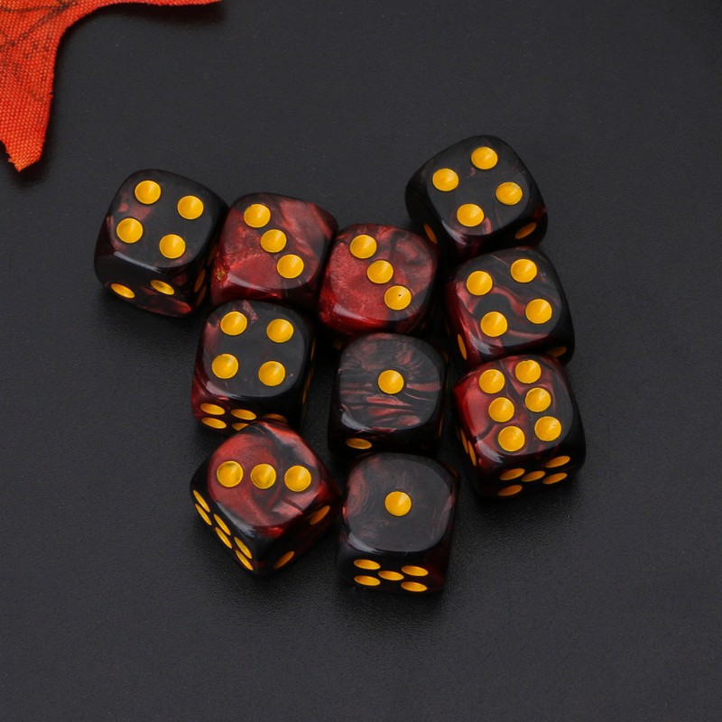 Set 10 viên xúc xắc đồ chơi cao cấp độc đáo 12mm