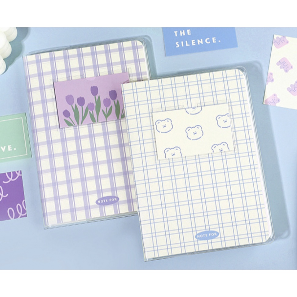 Sổ bìa nhựa trong ROMANTIC TRACK series kèm 4 thẻ hình