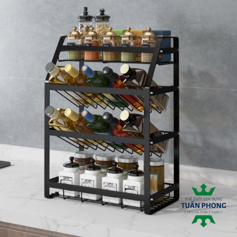 Kệ đựng gia vị 3-4 tầng,giá để gia vị nhà bếp thông minh siêu tiện lợi gọn gàng và tiết kiệm không gian bếp | BigBuy360 - bigbuy360.vn