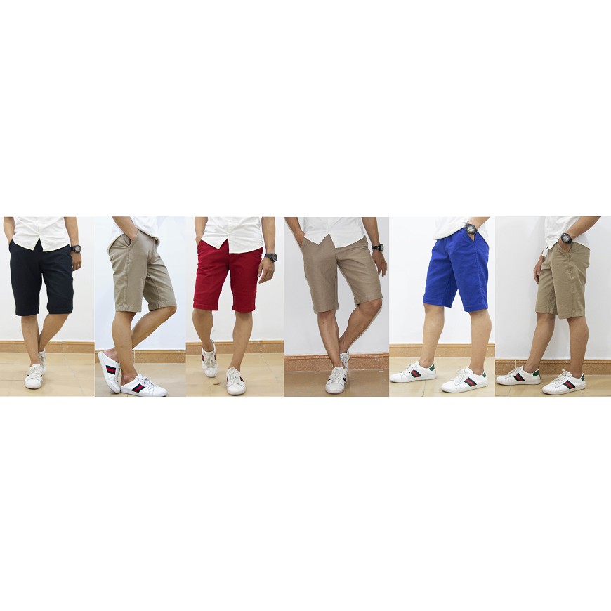 QUẦN SHORTS KAKI NAM LƯNG THUN