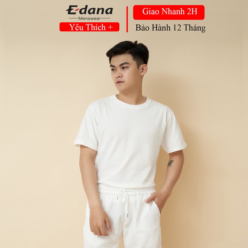 Áo thun trơn Edana Menswear đẹp cổ tròn cao cấp dành cân nặng 45 - 85kg | BigBuy360 - bigbuy360.vn