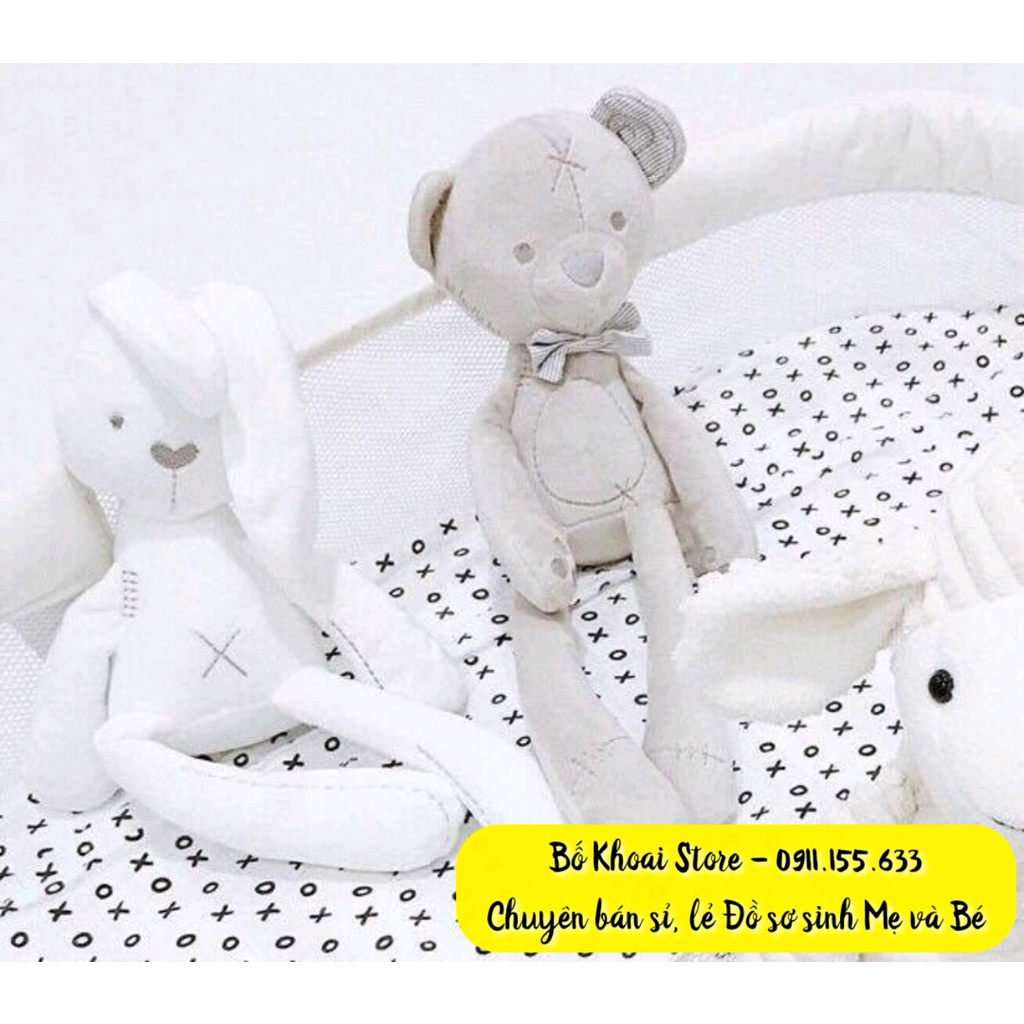 Gấu bông Mamas Papas - Gấu bông xám cho bé Sz 40cm - Bố Khoai Store