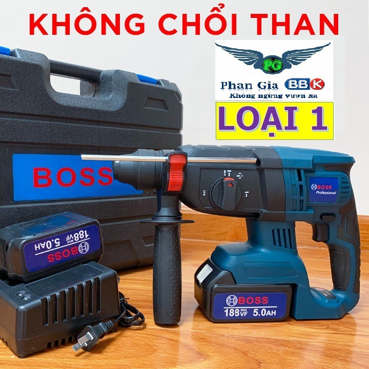 Máy khoan đục bê tông dùng pin 188V BOSH ko chổi than 3 chức năng FULL HỘP