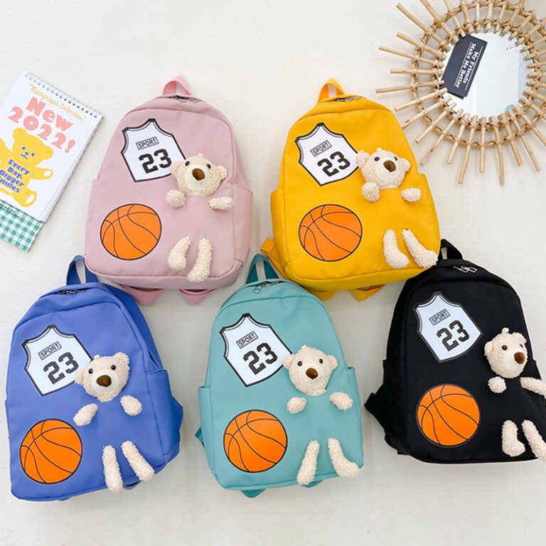 Balo học sinh kèm gấu bông nhỏ siêu cute cho bé đi học đi chơi