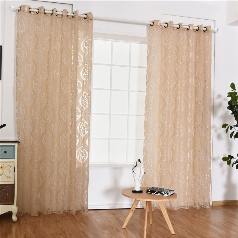 Rèm chống nắng vải Jacquard họa tiết 3D trang trí