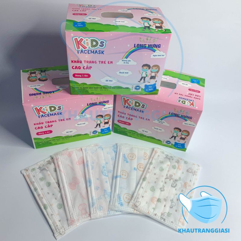 Khẩu trang y tế trẻ em kháng khuẩn max kid (50 chiếc)