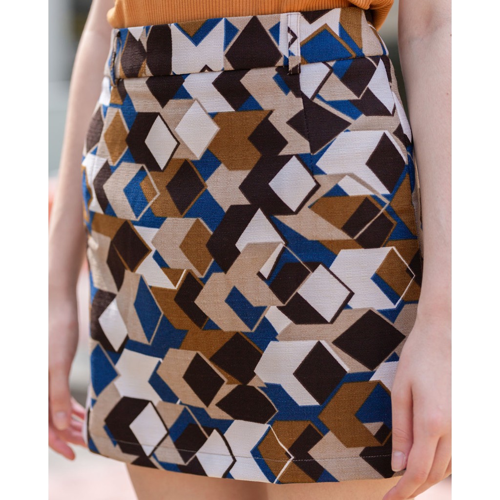 [Mã FAMALLT5 giảm 15% đơn 150k] Váy ngắn chữ A họa tiết vuông J-P Fashion | BigBuy360 - bigbuy360.vn