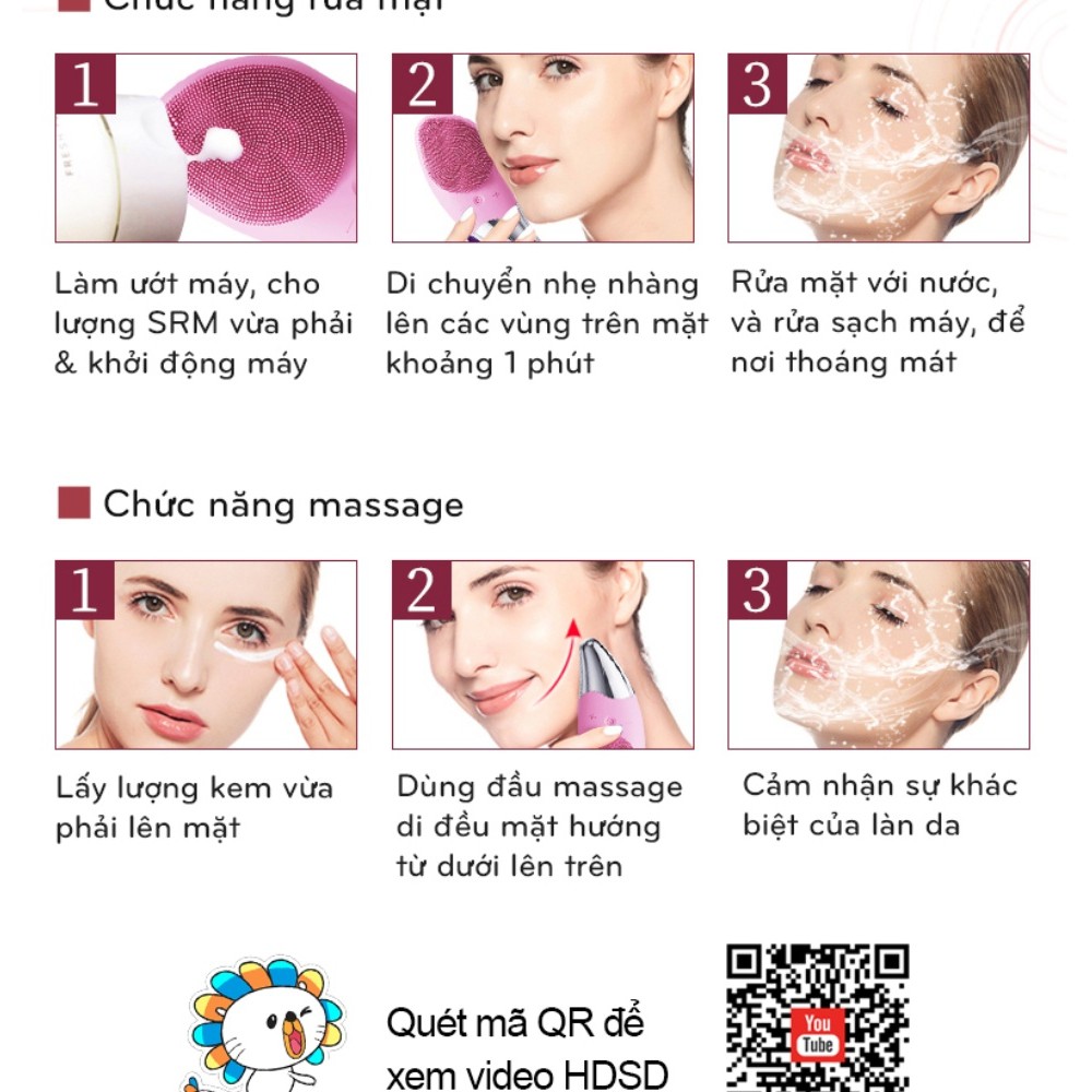 Máy rửa mặt mini cầm tay cho nam và nữ, dùng kèm sữa rửa mặt, loại bỏ chất nhờn, bụi bẩn, tế bào chết Osara_shop