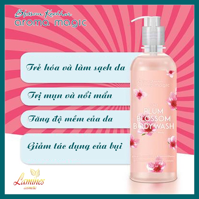 Sữa Tắm Trắng da Aromamagic | Aroma Magic 3in1 Plum Blossom Bodywash 500ml