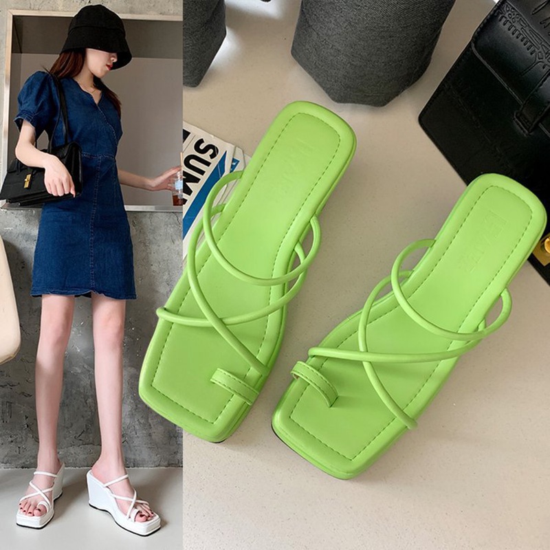 Dép Đế Xuồng Quai Chéo Phong Cách Roman Đơn Giản Thời Trang Mùa Hè Dành Cho Nữ