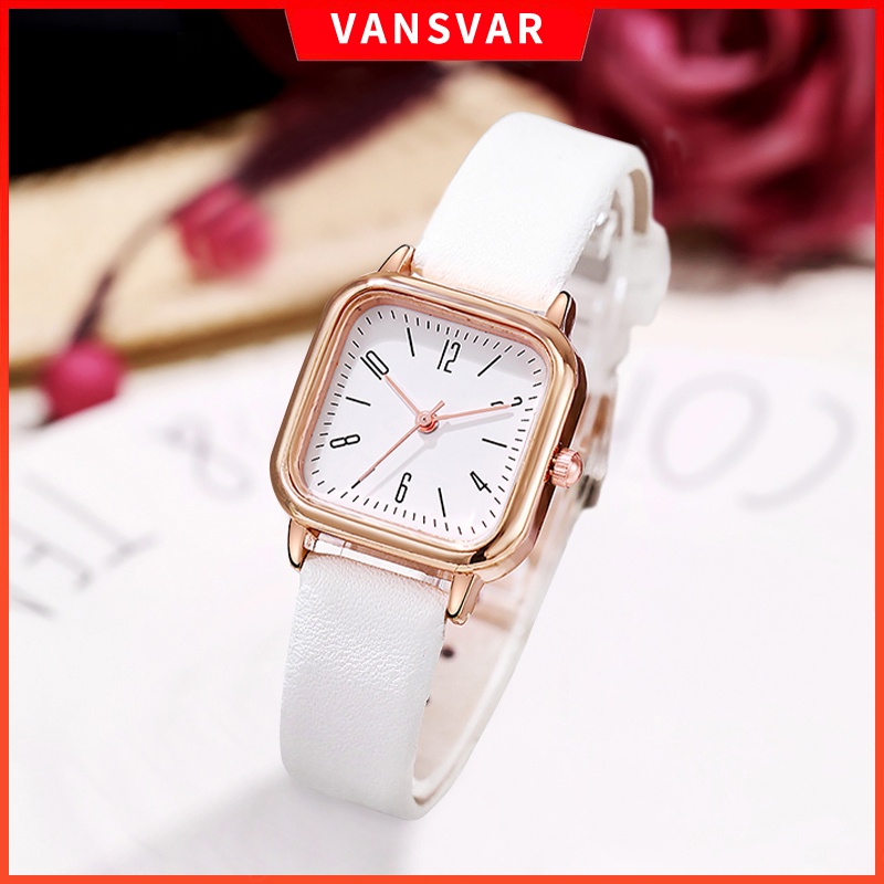 Đồng Hồ Quartz Nữ Mặt Vuông Dây Da Thời Trang | BigBuy360 - bigbuy360.vn