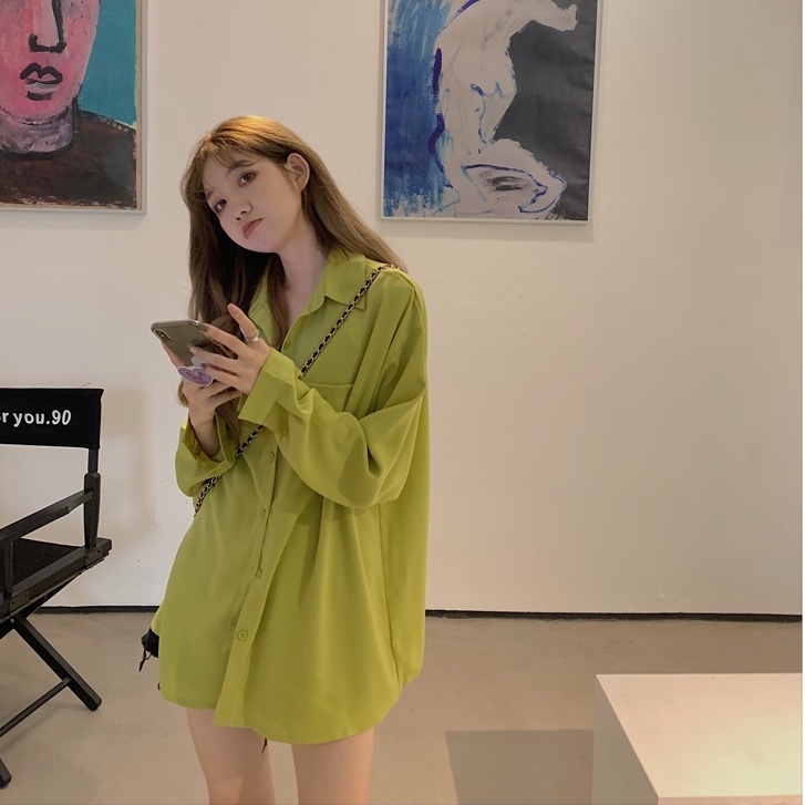 Áo sơ mi tay dài thời trang Hàn Quốc cho nữ