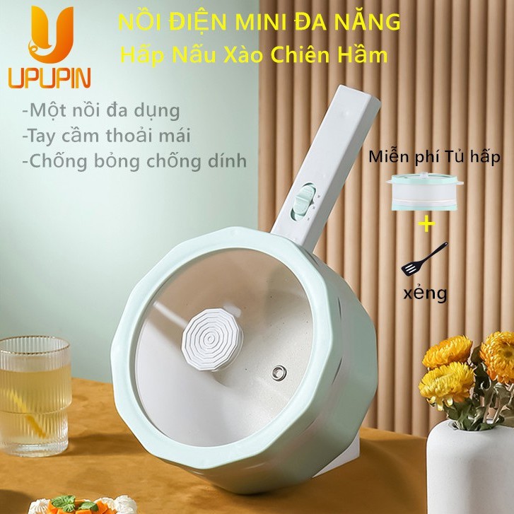 [Mã ELHADEV giảm 4% đơn 300K] Nồi lẩu mini, nồi điện mini đa chức năng dung tích 1,5 lít chống dính chảo