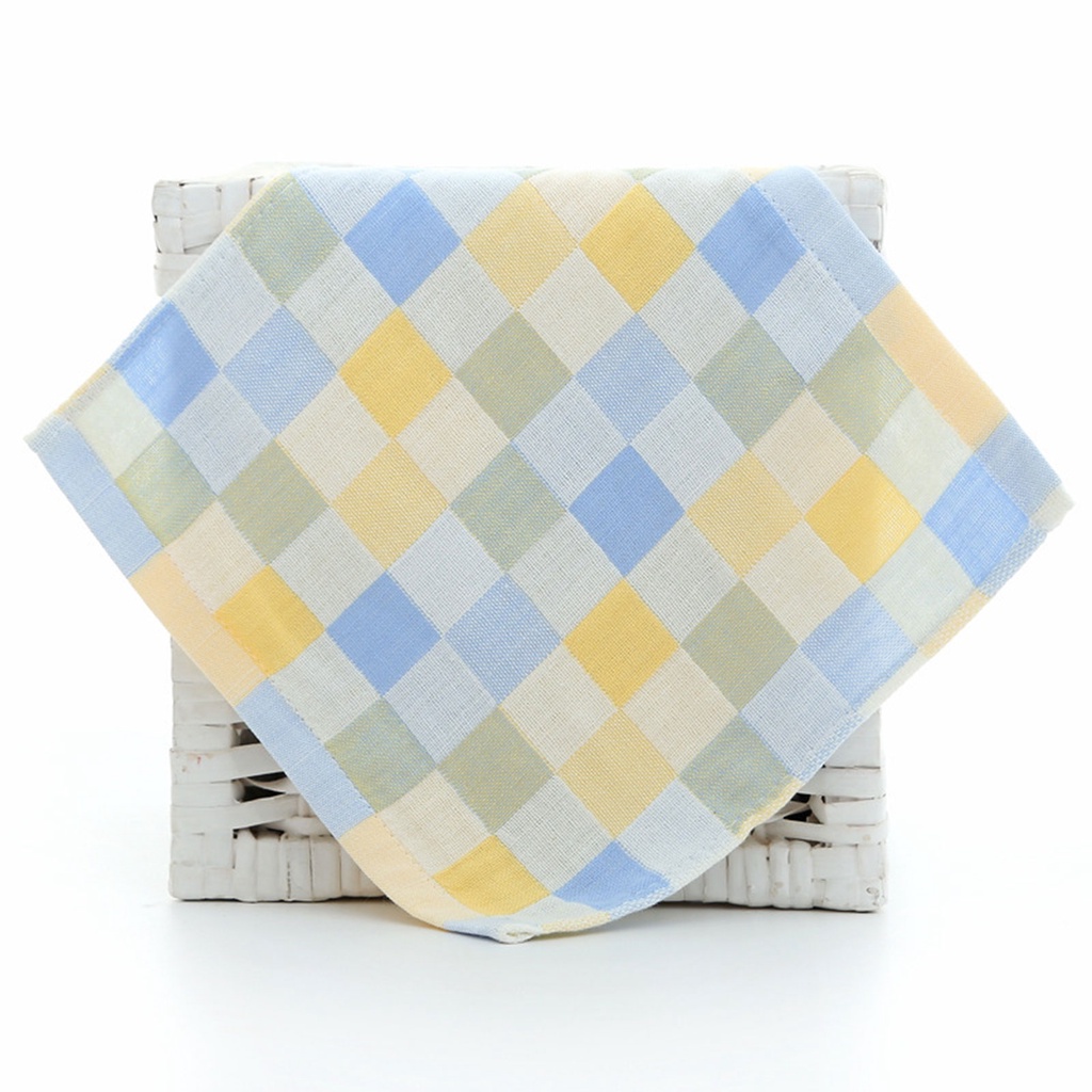 Khăn lau mặt và tay họa tiết chấm vuông cho trẻ em