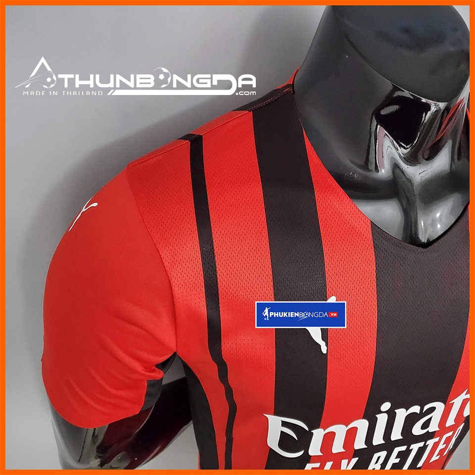 Áo AC Milan sọc đỏ đen sân nhà 2021/2022, 2021/22 bản PLAYER Body Slim Fit cao cấp (Thái Lan)