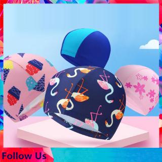 Children's Swimming Cap Girl Cartoon Comfortable Girl Stretch Swimming Hat