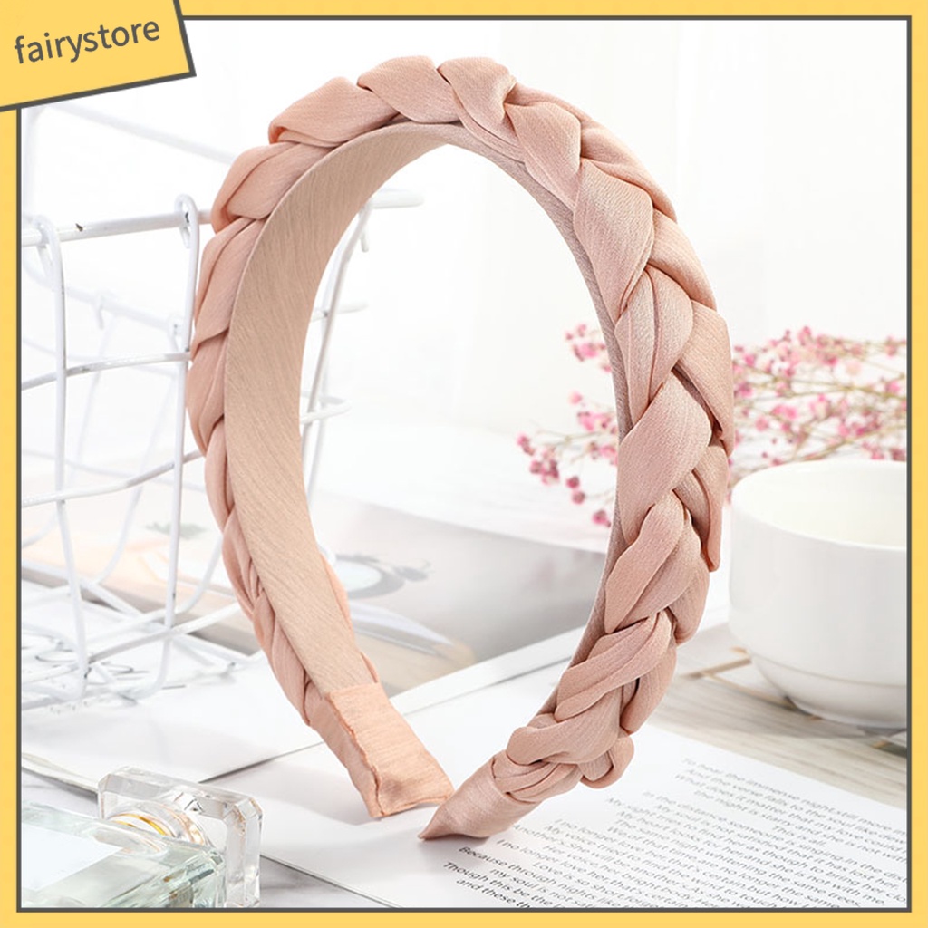 Băng Đô Dệt Kim Màu Trơn Cho Phái Nữ