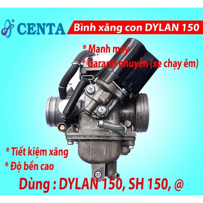 Bình Xăng Con Xe DyLan, Sh Ý, A Còng ( Tặng Kèm Co Xăng )Hiệu Centa