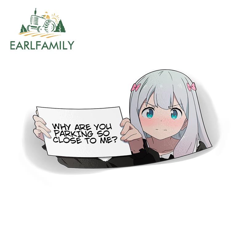 Earlfamily 13cm x 6,9Cm Cho Izumi Sagiri Xe Dán Anime Xe Máy Cốp Decal Anime Caravan Trunk Trang Trí Nhãn Xe Hơi