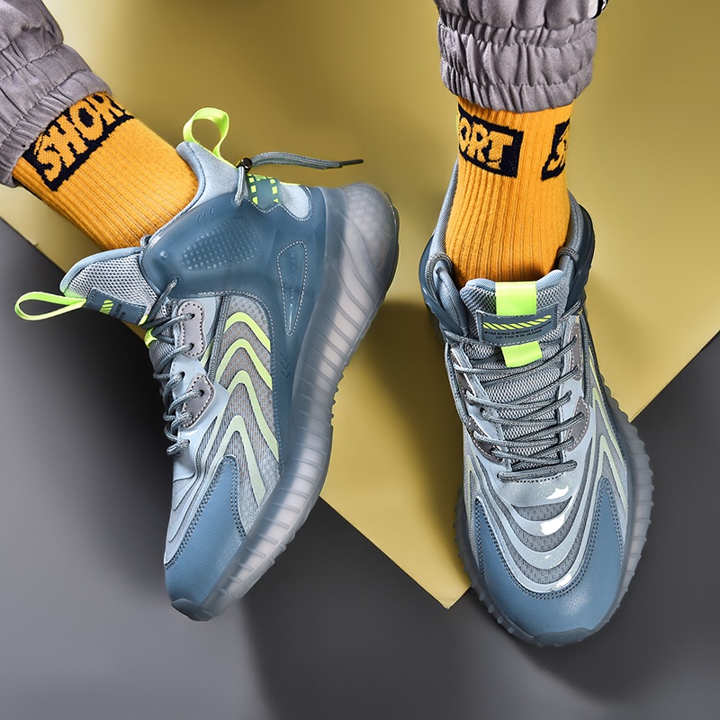 Giày Thể Thao Cổ Cao Đế Dày Tăng Chiều Cao Siêu Nhẹ Thời Trang Cho Nam