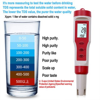 Bút đo độ mặn, pH, TDS, EC , TEMP